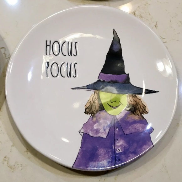 SOLD Rae Dunn HOCUS POCUS 8” SALAD Dessert Plates - Picture 3 of 3